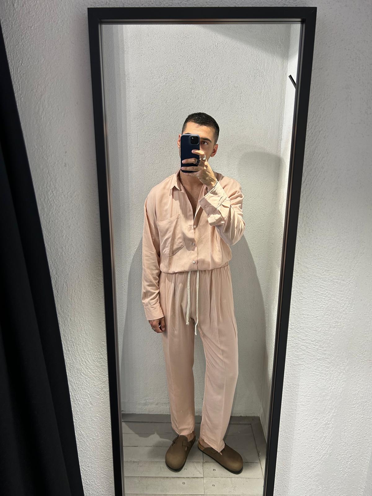 CAMICIA COMODA IN LINO E VISCOSA - 1159