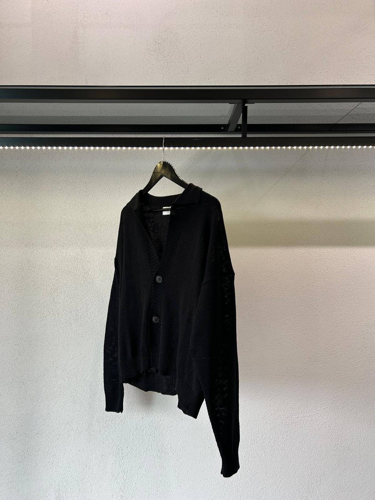 CARDIGAN COLLO POLO DUE BOTTONI IN FILO - 1601