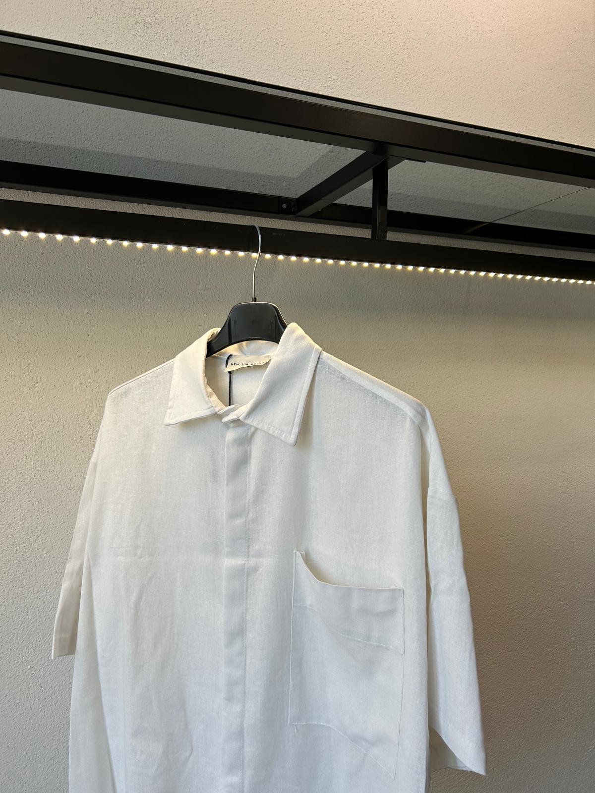 CAMICIA MARINO IN PURO LINO DA COMPLETO - 1426
