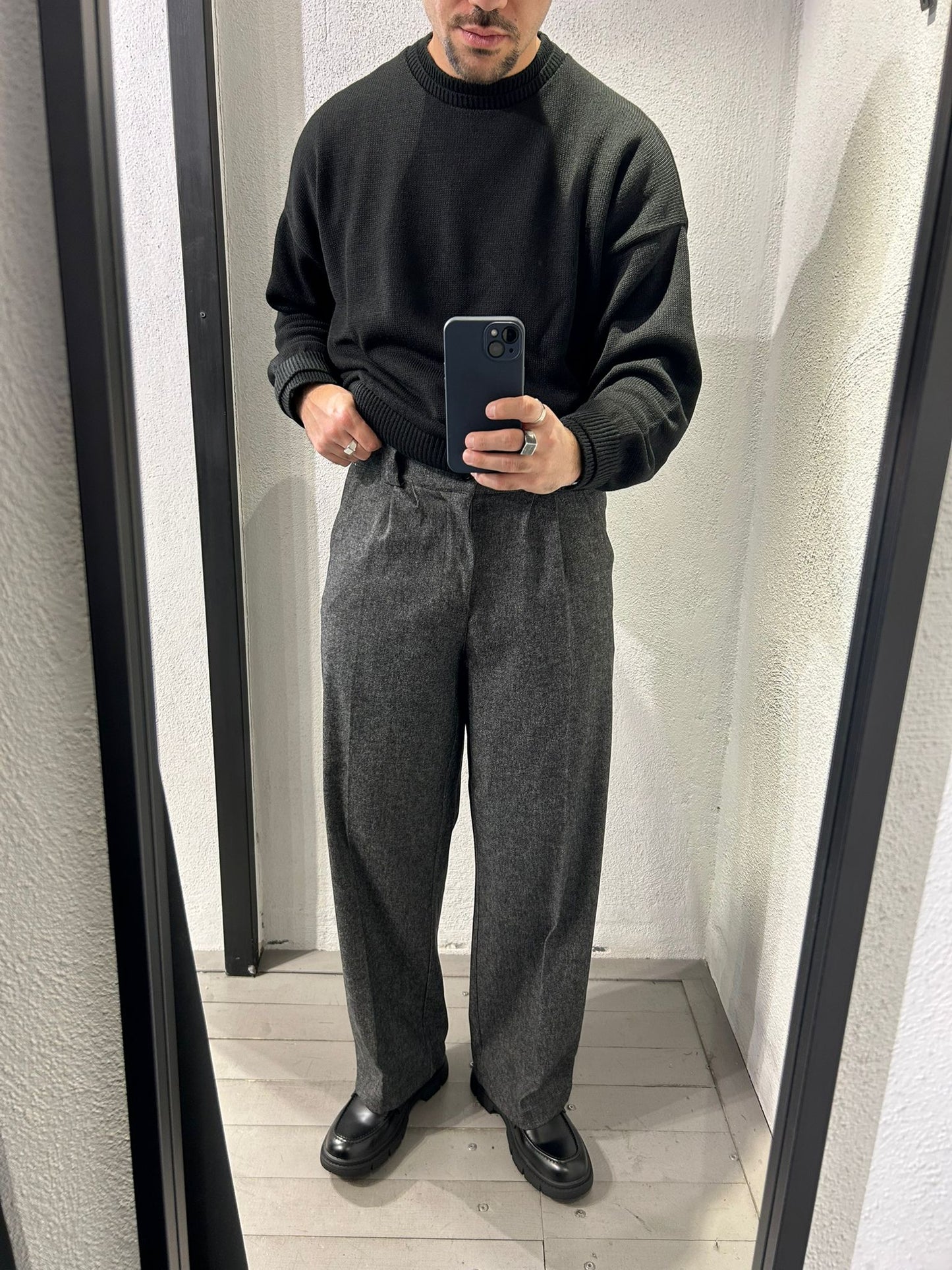 PANTALONE FLANNEL FONDO AMPIO - 1580