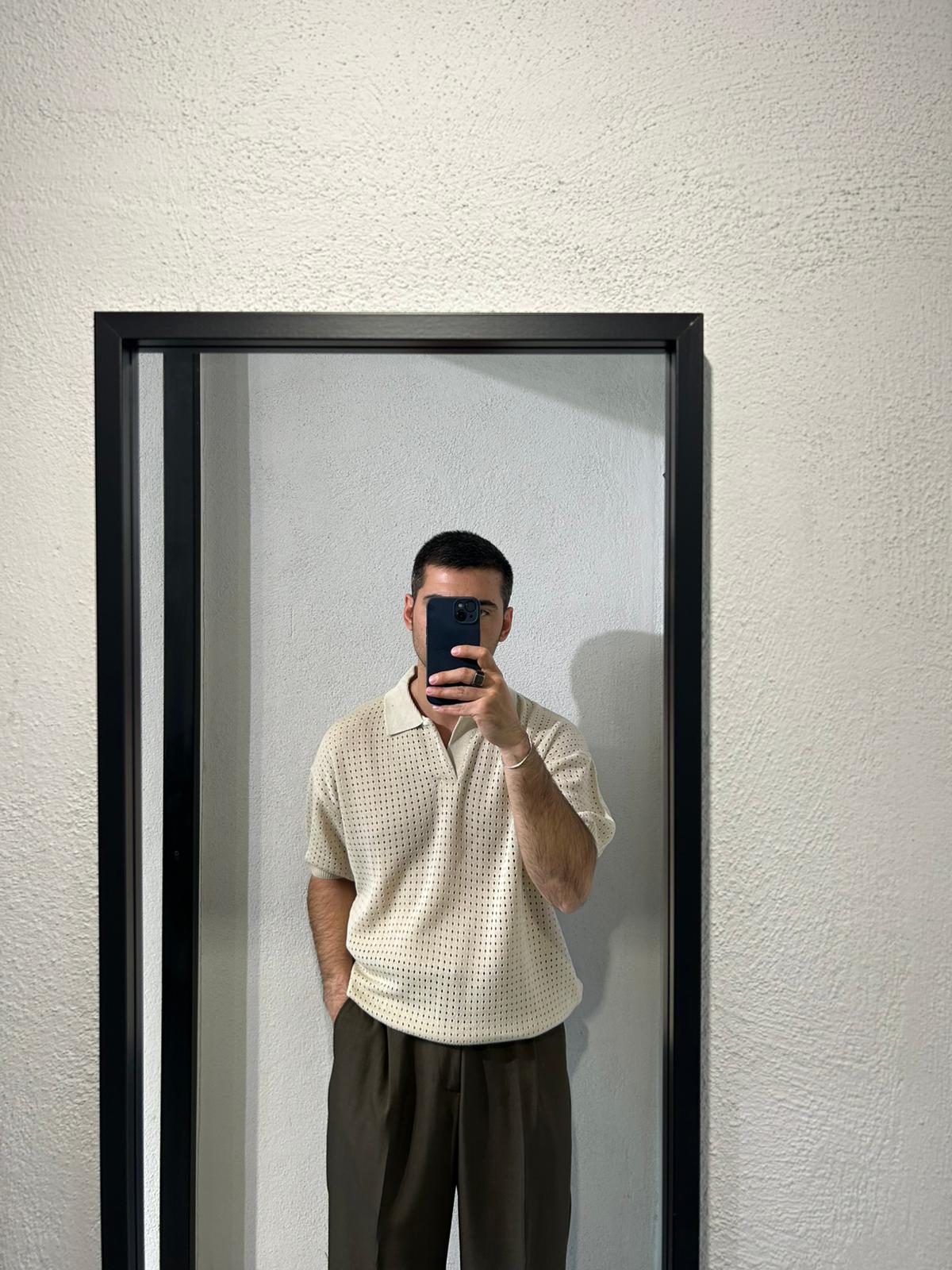 POLO IN FILO TRAFORATA - 1640