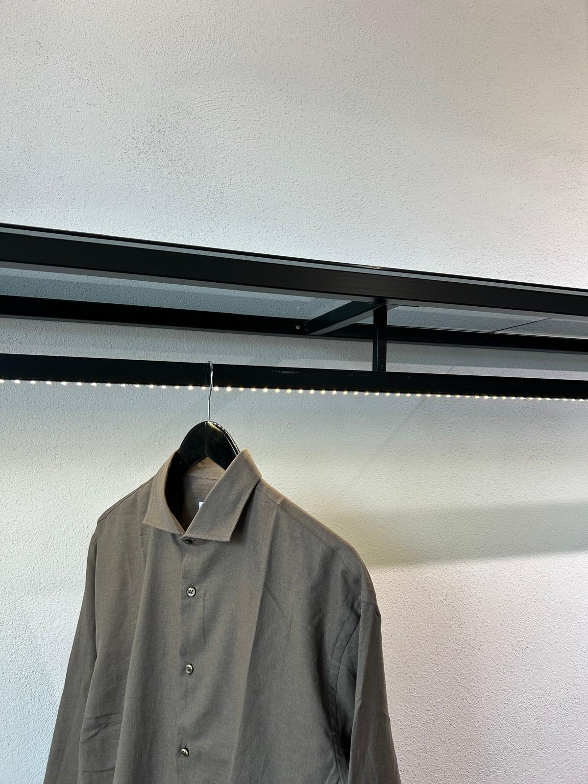 CAMICIA OVERSIZE IN LINO TINTA UNITA - 1720