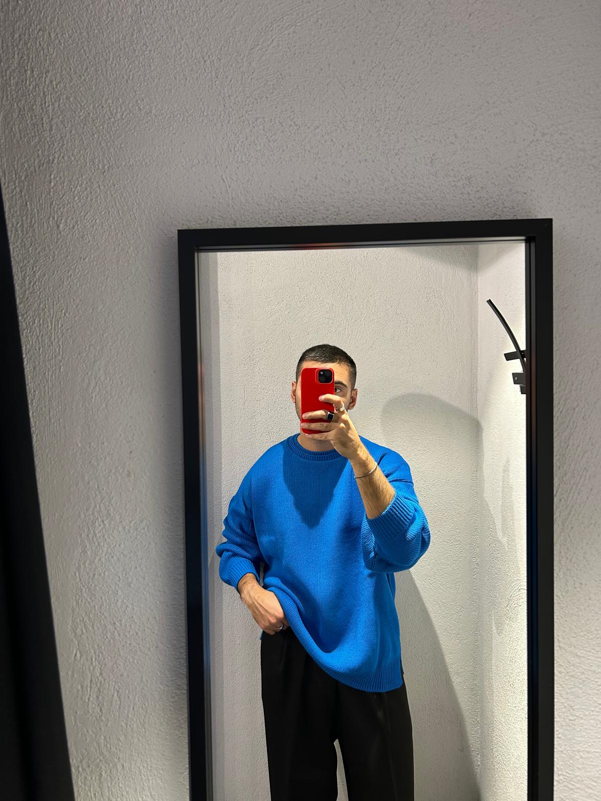 MAGLIONE OVERSIZE CON DOPPIO COLLO - 1255
