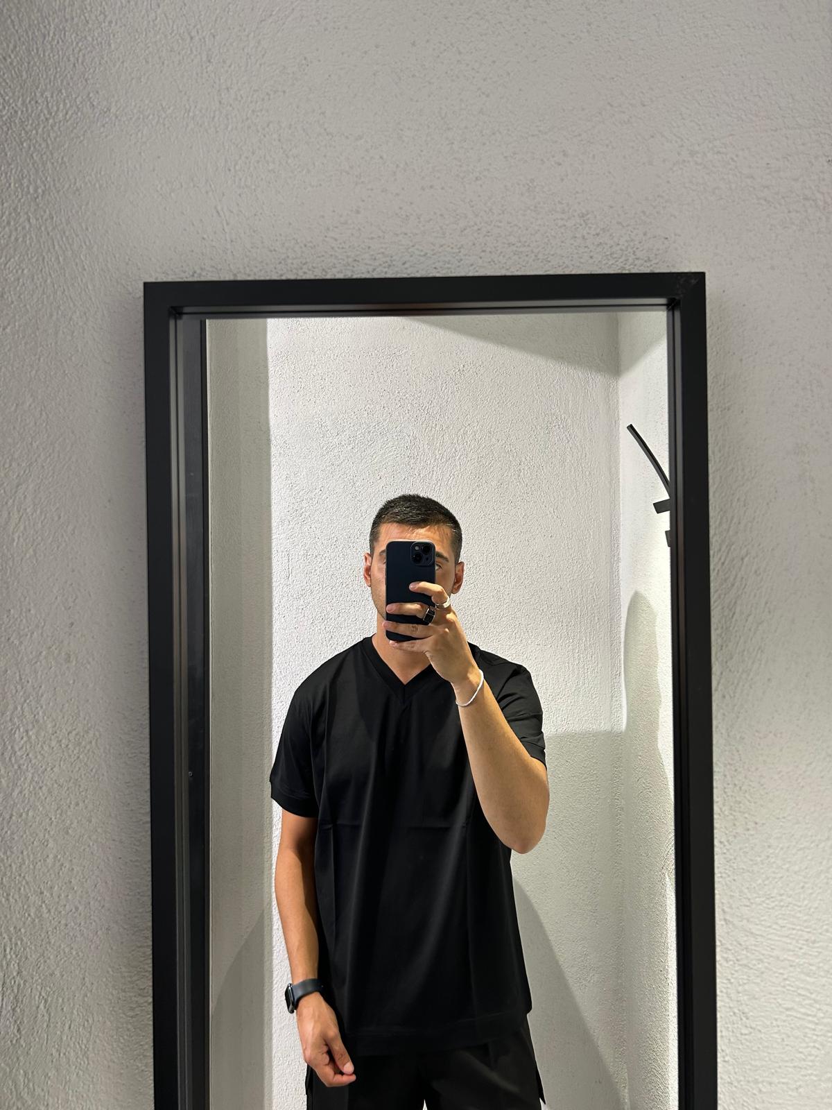 T SHIRT IN FILO DI SCOZIA SCOLLO A V - 1361