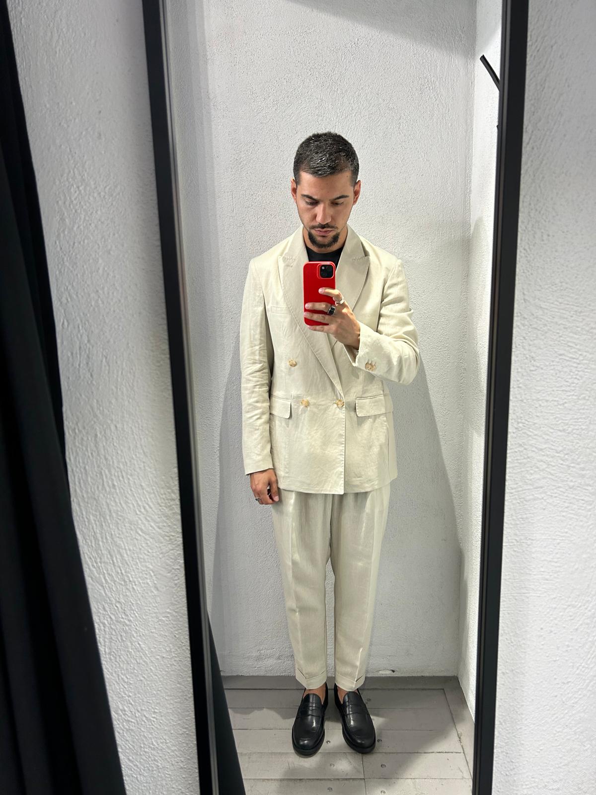 ABITO DOPPIOPETTO TEX LINO CON PANTALONE TOKYO - 1181