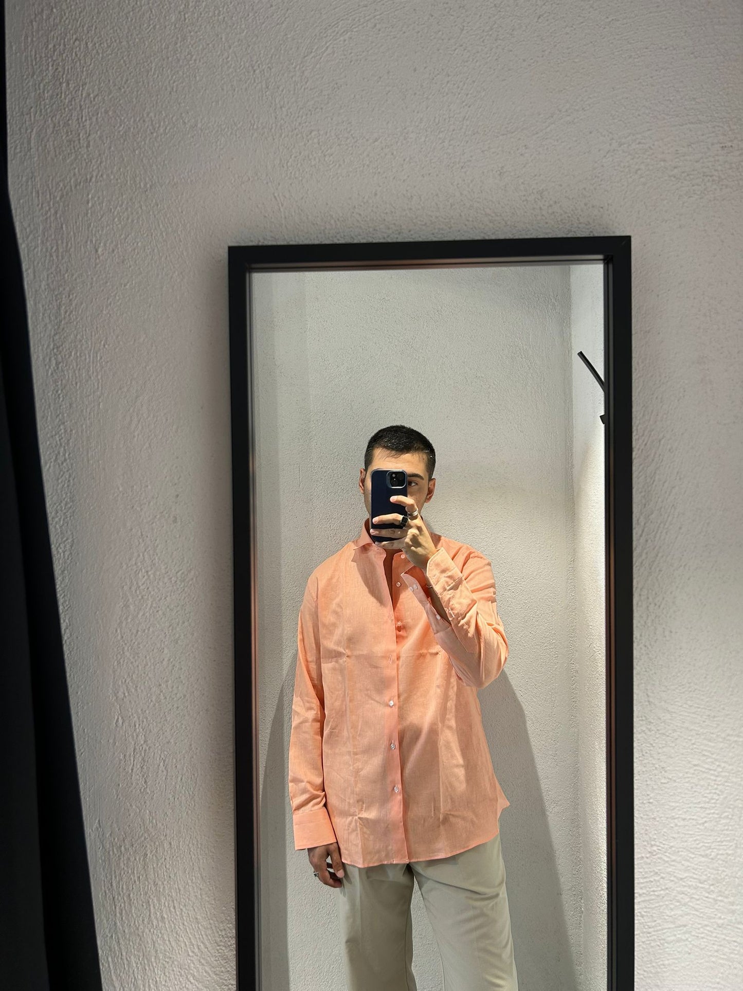 CAMICIA REGULAR IN LINO COLLO FRANCESE - 1392