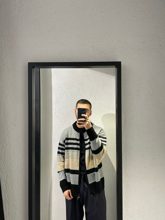 CARDIGAN FULL ZIP A FASCE MULTICOLOR - 1571