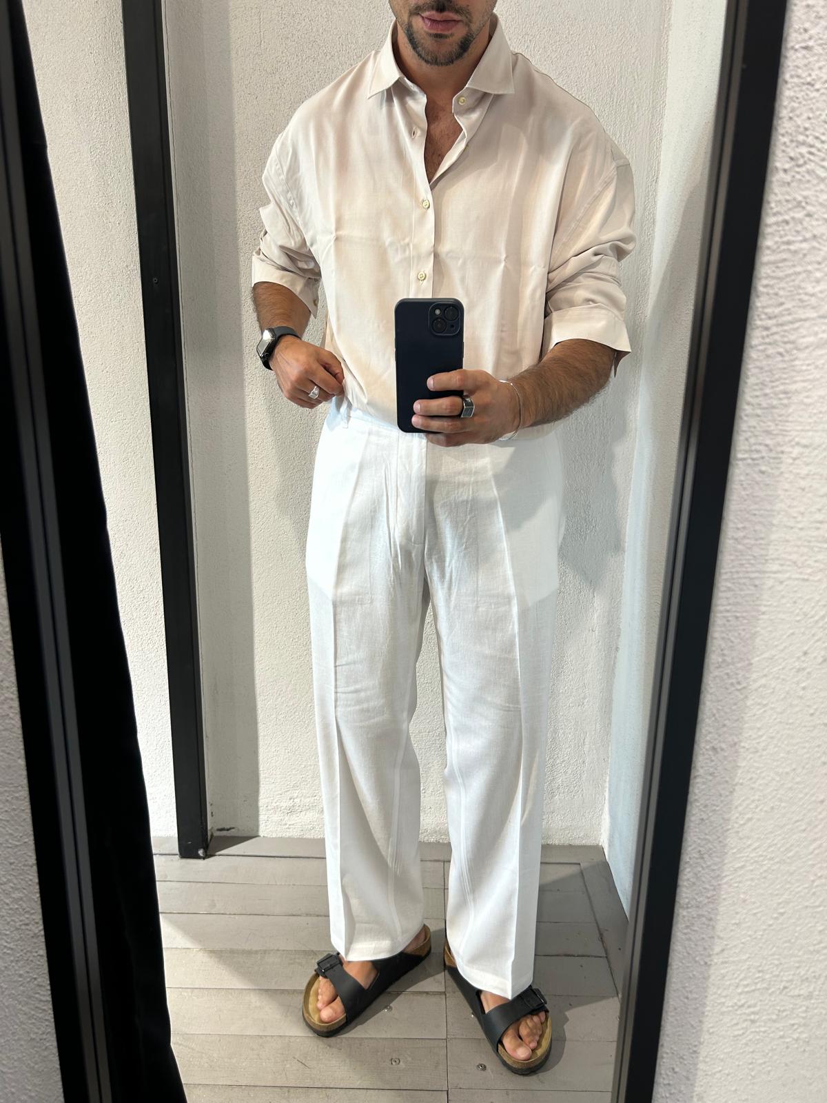 PANTALONE HALF TEX LINO - 1718
