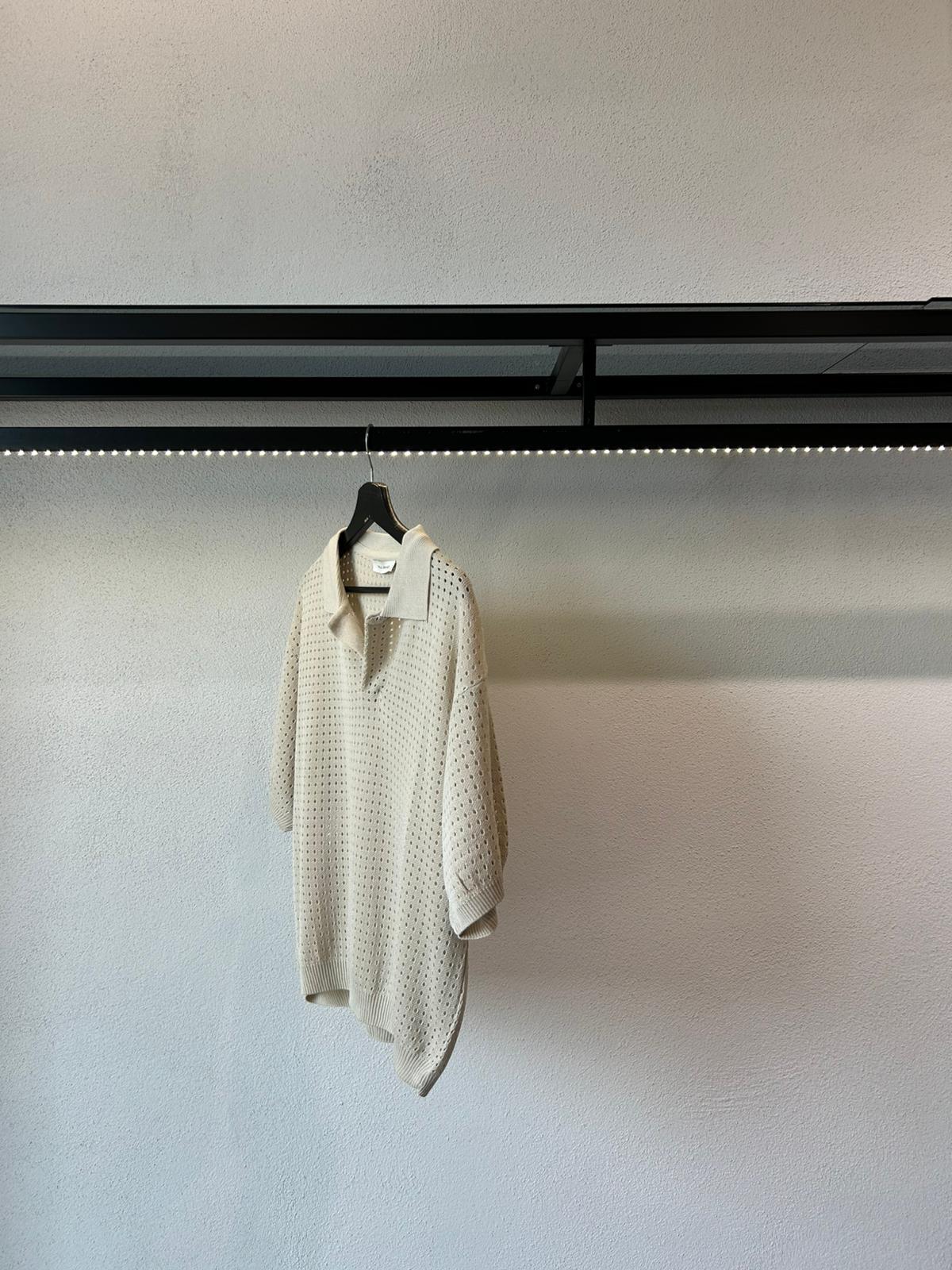 POLO IN FILO TRAFORATA - 1640