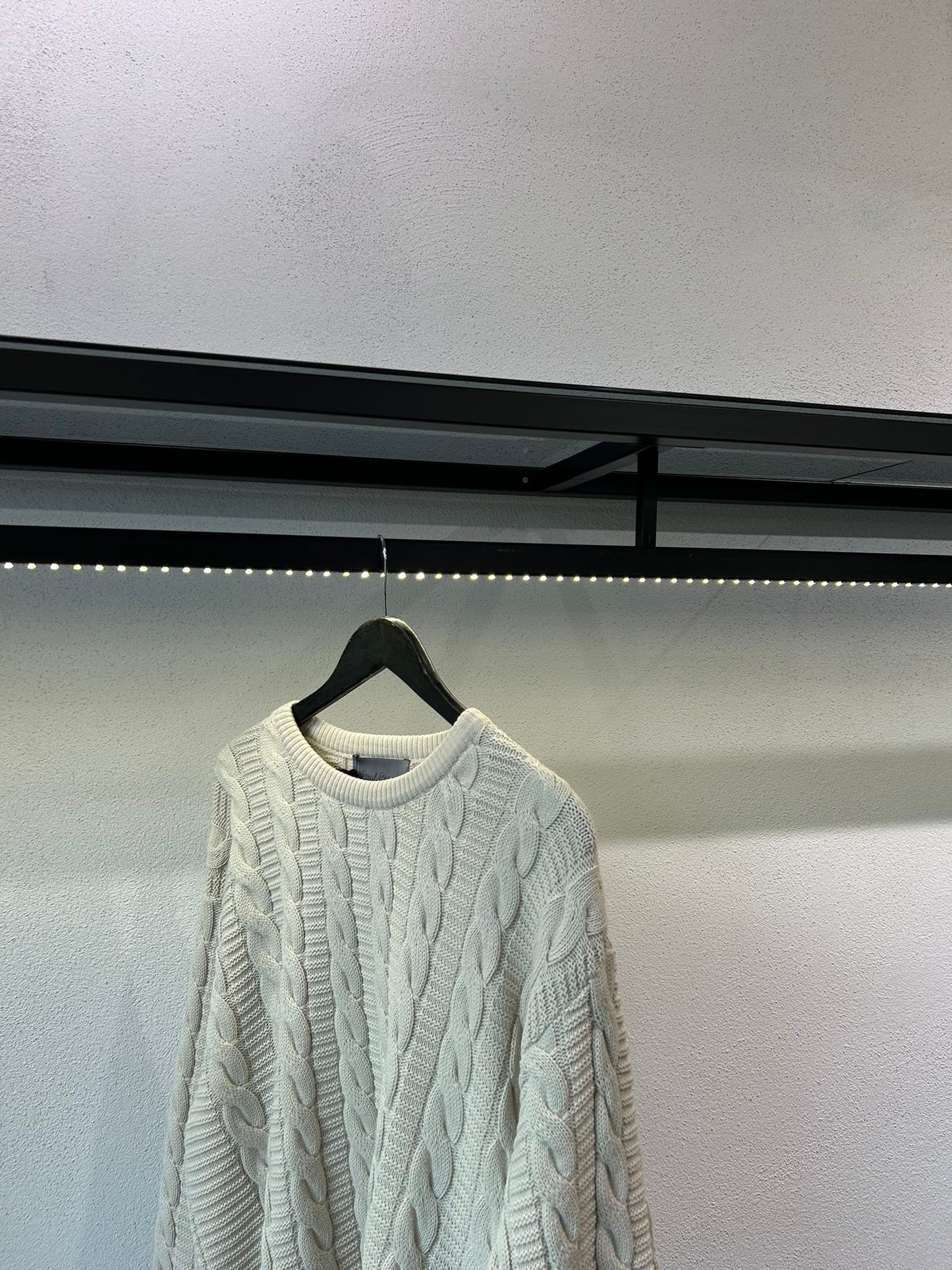 PULLOVER GIROCOLLO CON TRAMA CROP FIT - 1550