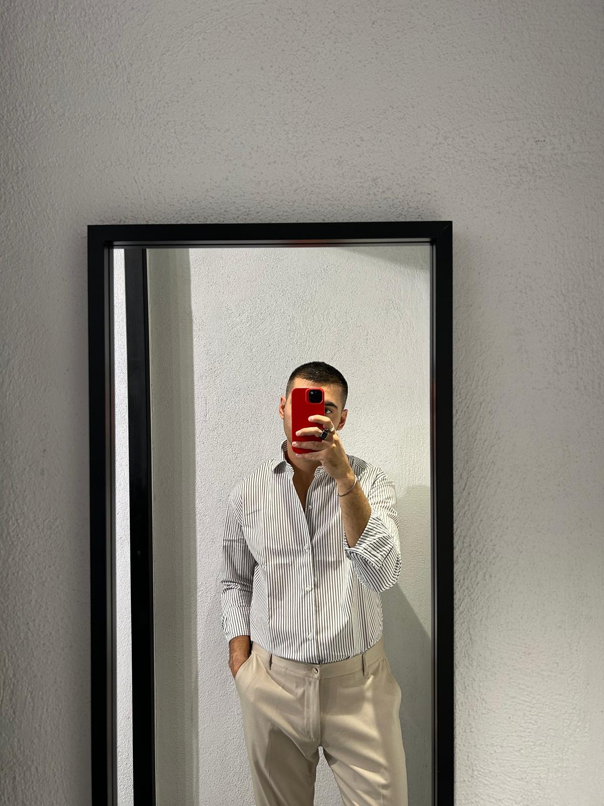 CAMICIA IN COTONE A RIGHE - 1518