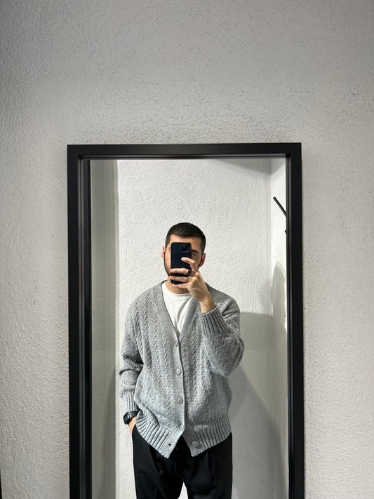 CARDIGAN REGULAR CON TRAMA - 1570