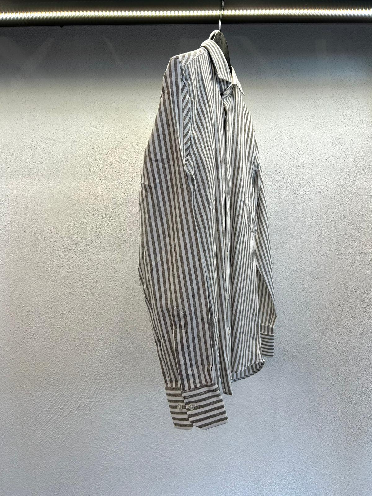 CAMICIA REGULAR IN LINO FANTASIA RIGA - 1117
