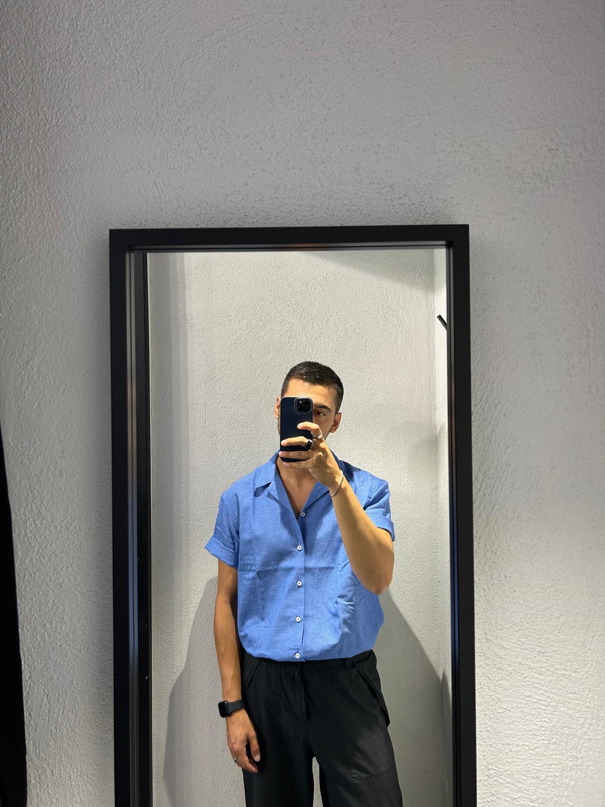 CAMICIA IN LINO M/M COLLO BOWLING - 1186
