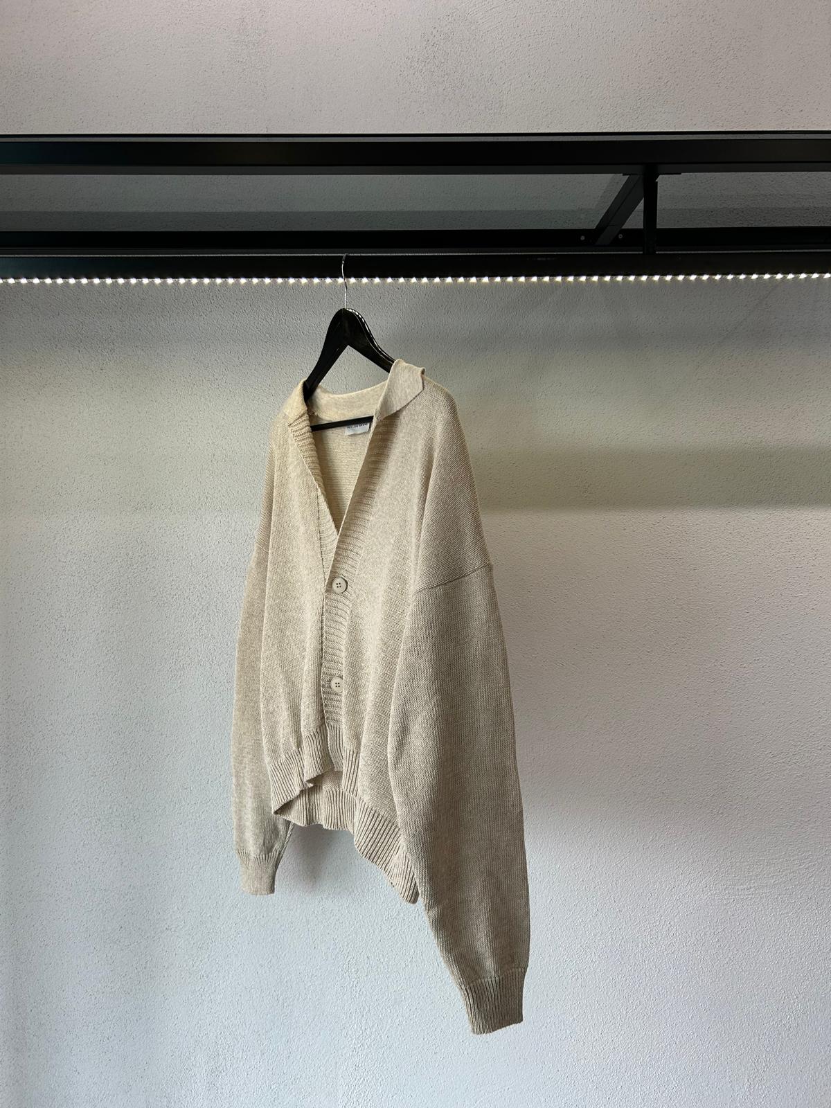 CARDIGAN COLLO POLO DUE BOTTONI IN FILO - 1601