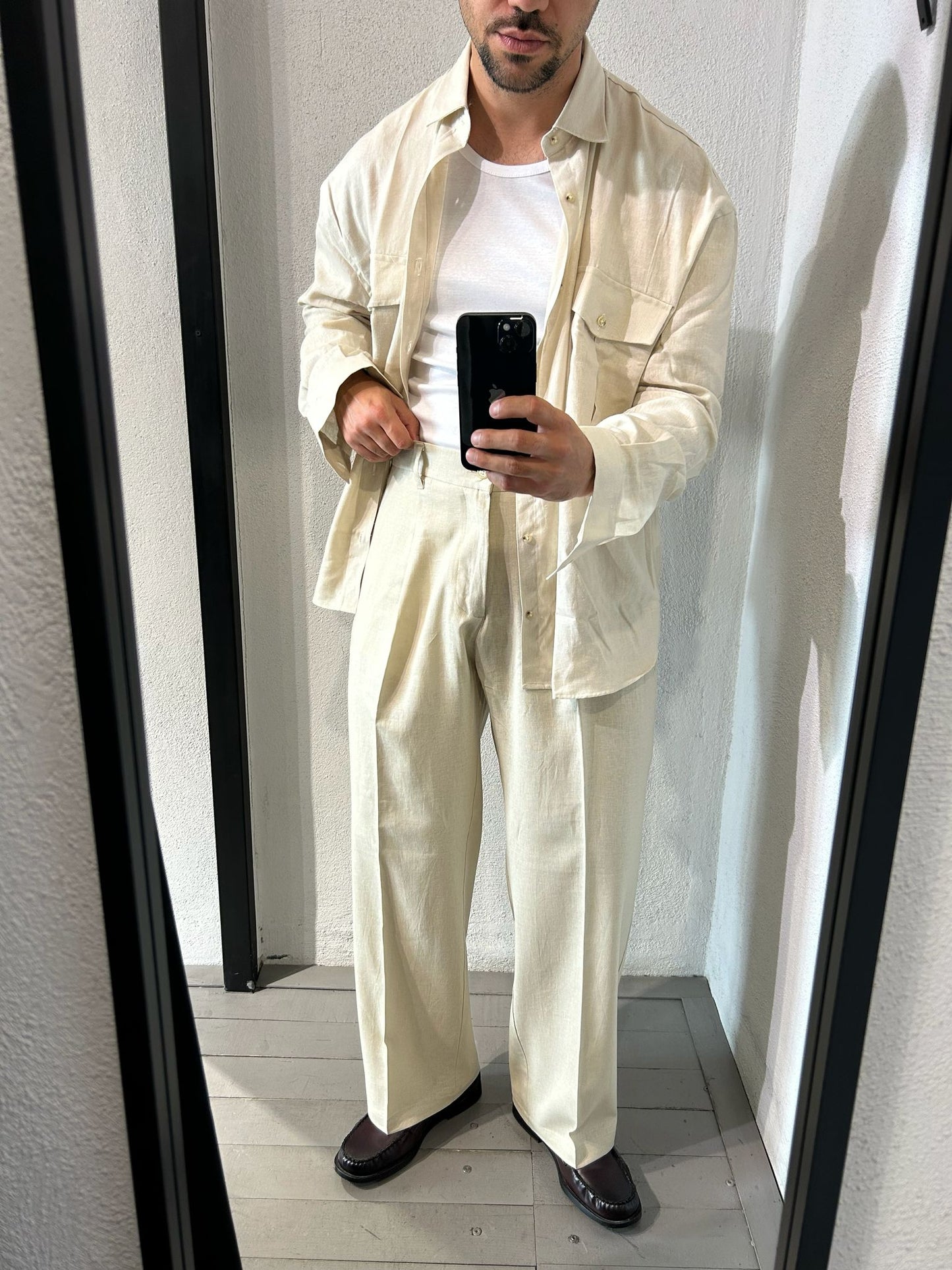PANTALONE SOFT IN MISTO LINO - 1666