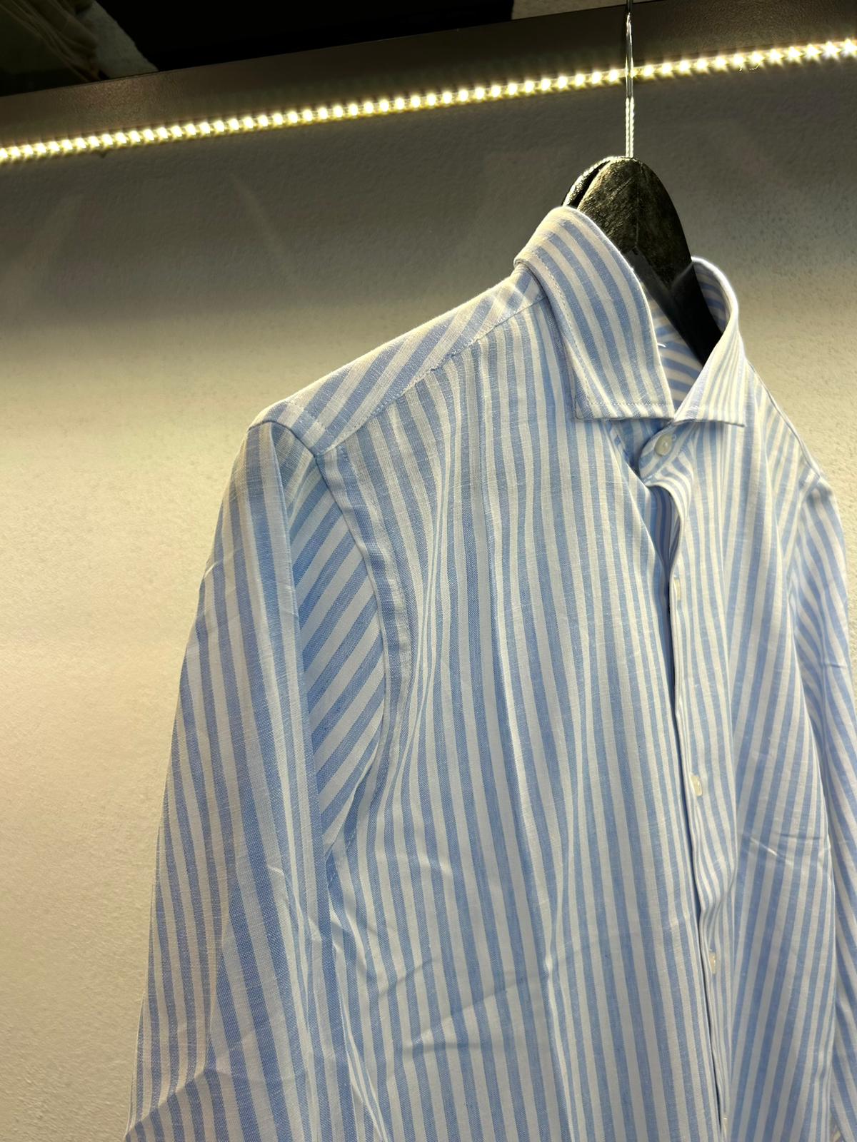 CAMICIA REGULAR IN LINO FANTASIA RIGA - 1117