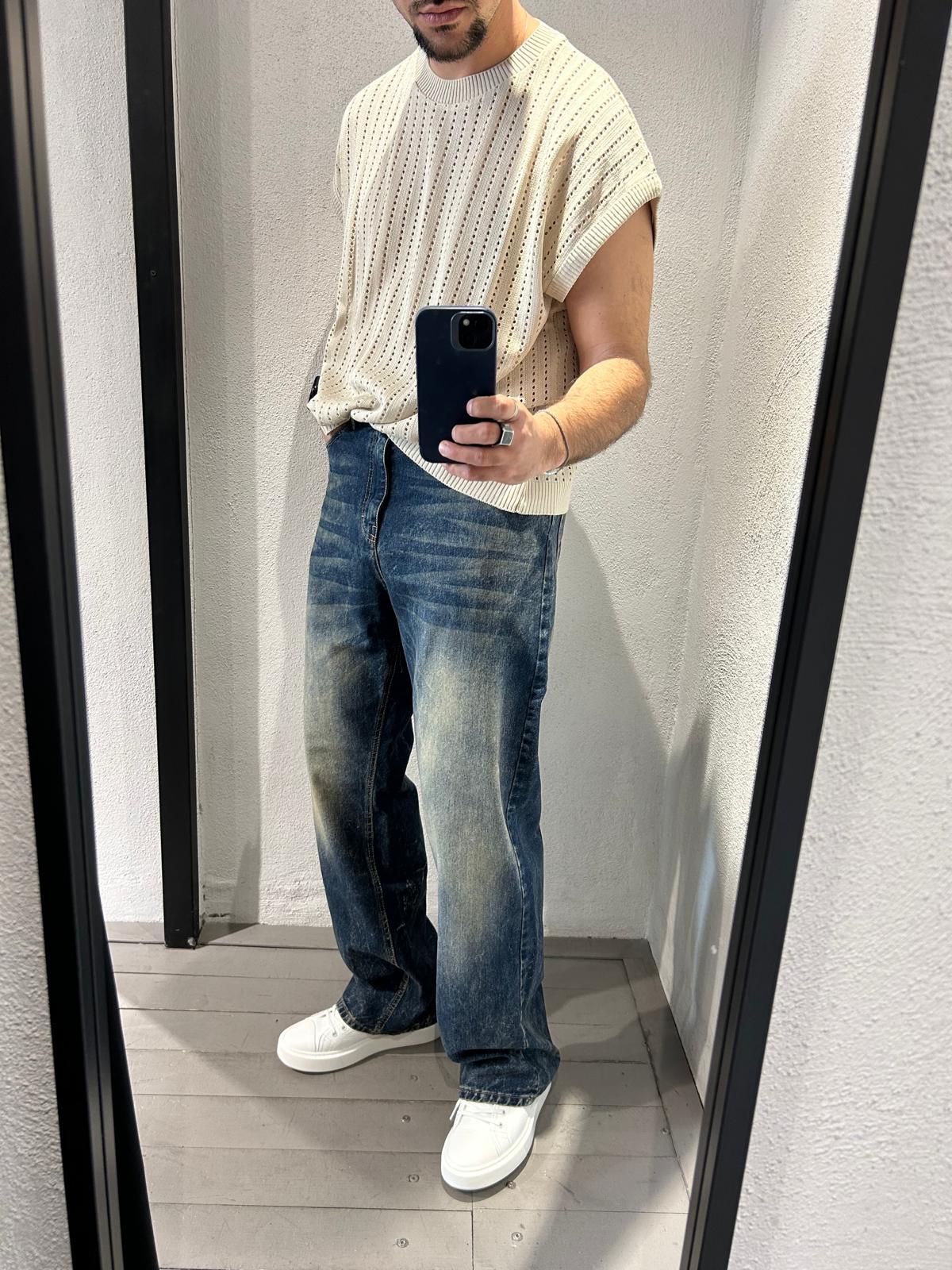 JEANS FLARE SABBIATO - 1335