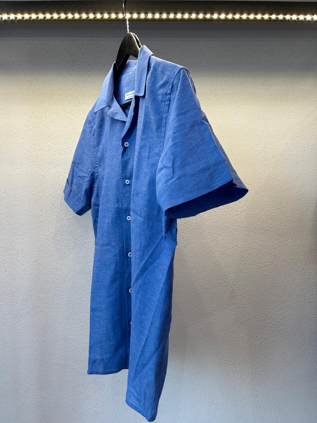 CAMICIA IN LINO M/M COLLO BOWLING - 1186