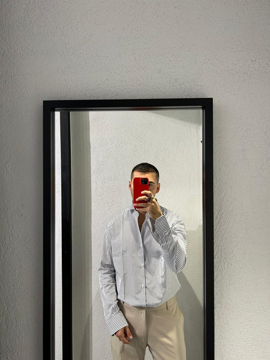 CAMICIA IN COTONE A RIGHE - 1518