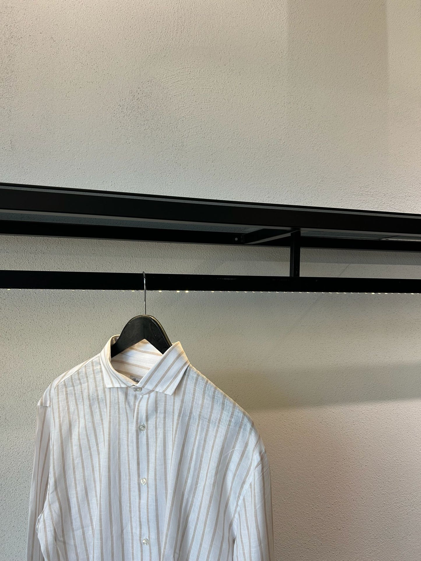 CAMICIA OVER IN LINO RIGA LARGA - 1667