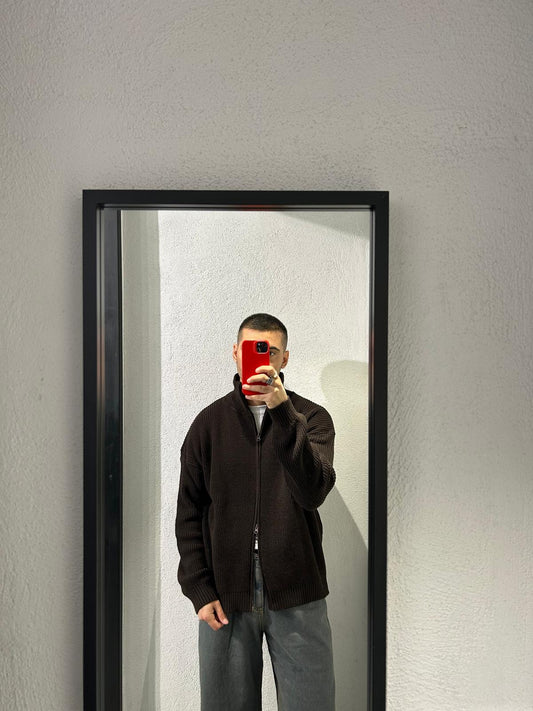 CARDIGAN FULL ZIP COLLO ALTO - 1552