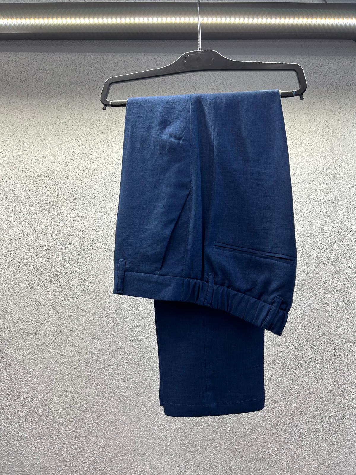 PANTALONE MAPPAMONDO IN MISTO LINO  - 1108
