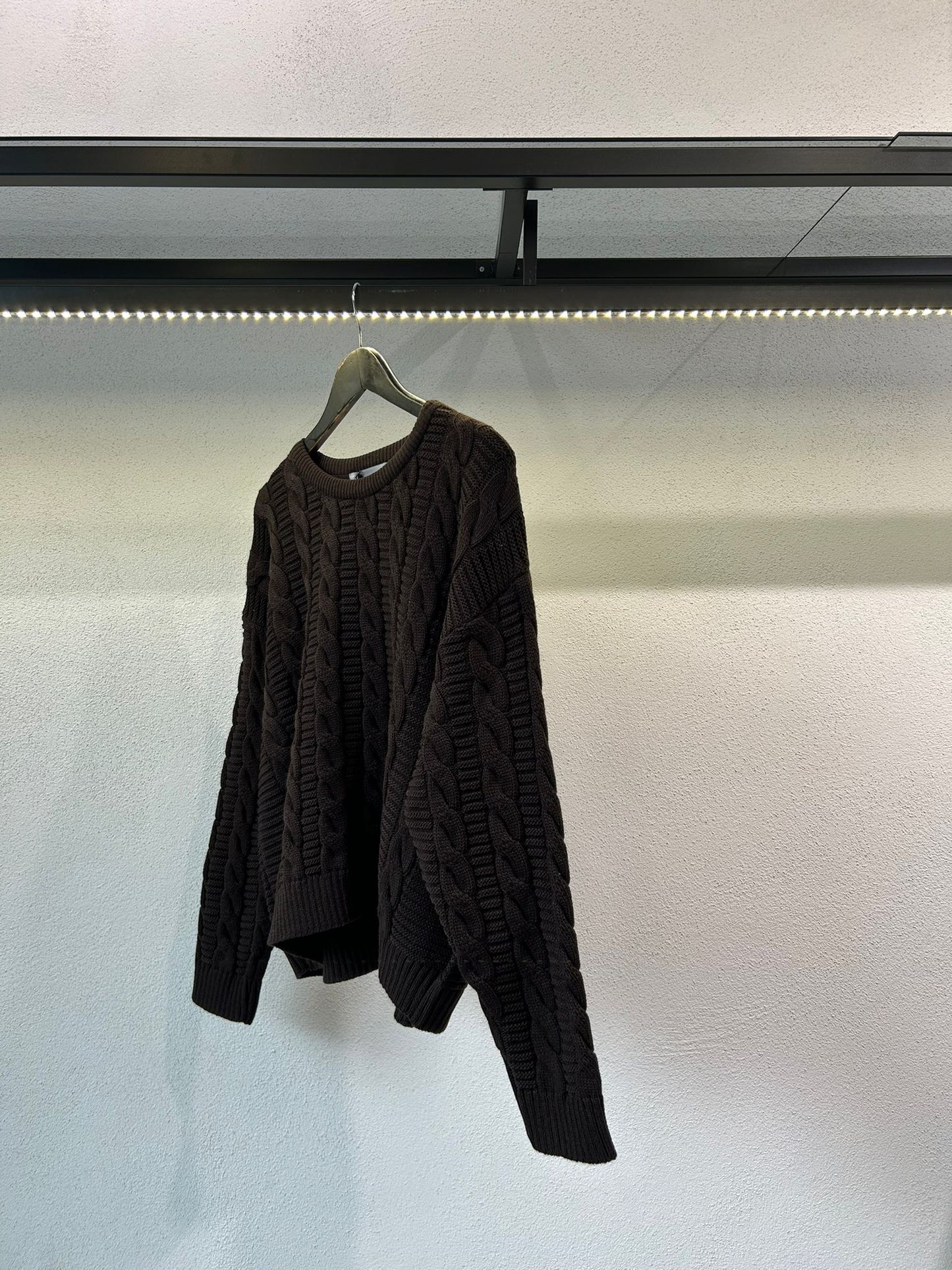 PULLOVER GIROCOLLO CON TRAMA CROP FIT - 1550