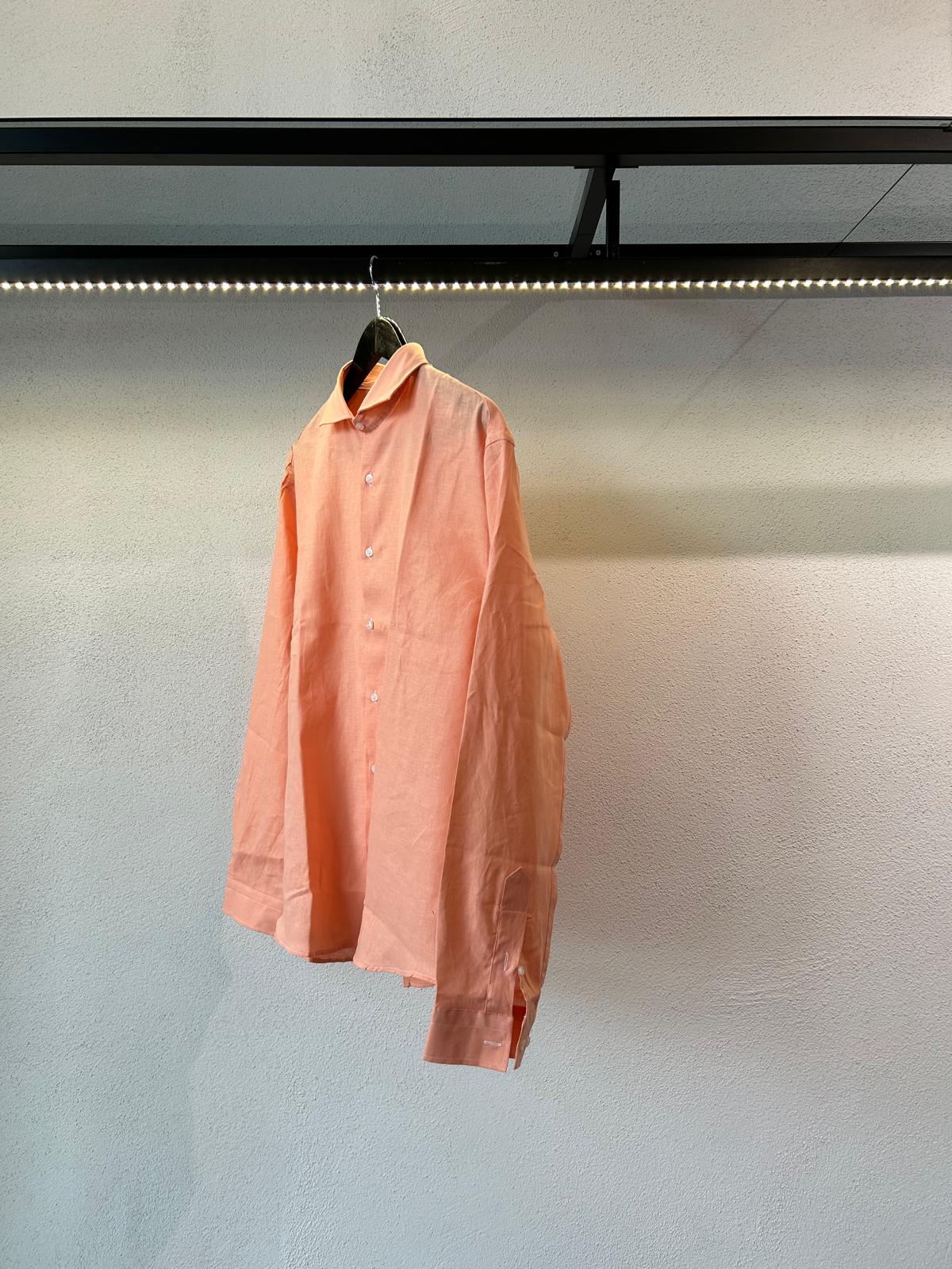 CAMICIA OVERSIZE IN LINO TINTA UNITA - 1720