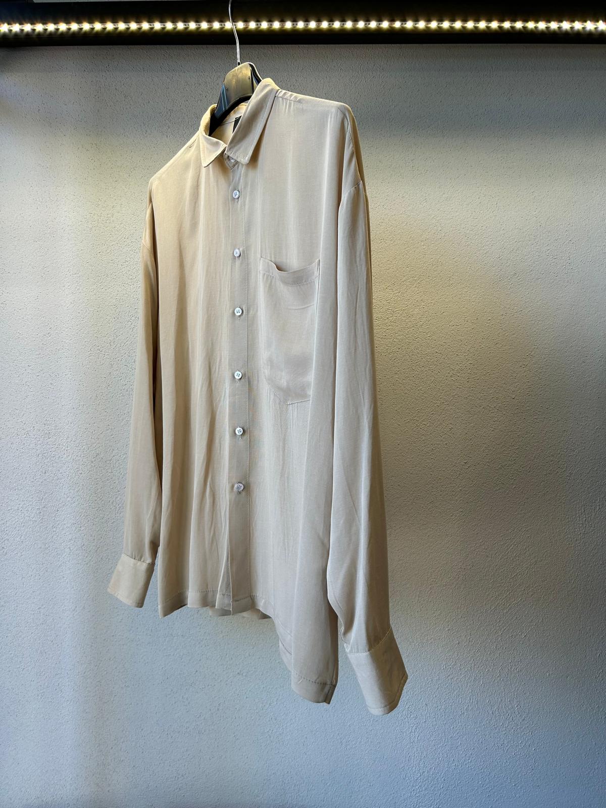 CAMICIA COMODA IN LINO E VISCOSA - 1159