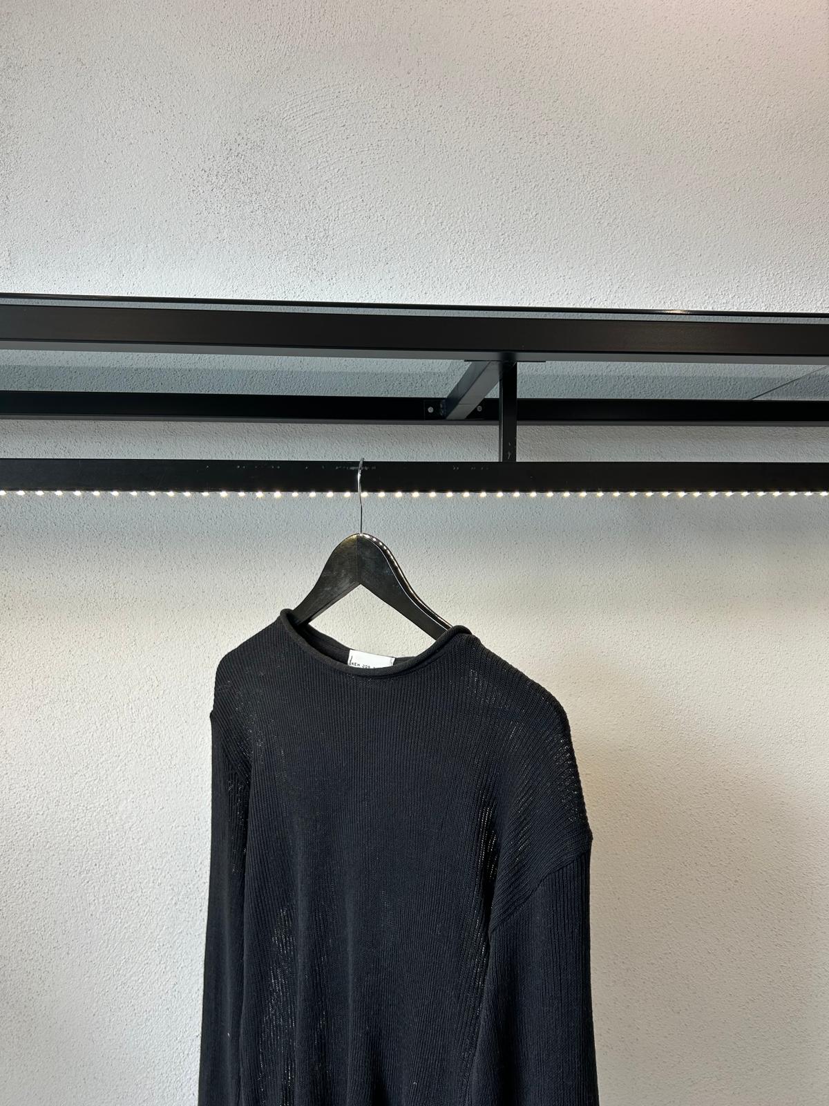 MAGLIA A COSTINE MANICA LUNGA IN MISTO COTONE - 1345