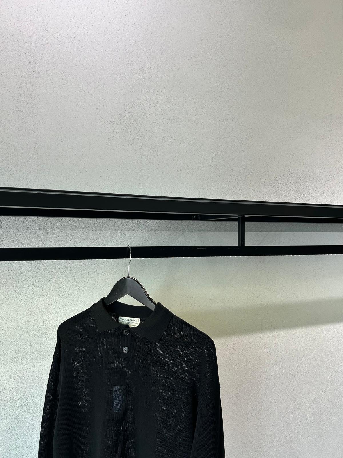 POLO M/L CROP IN FILO CON SPACCHI - 1600