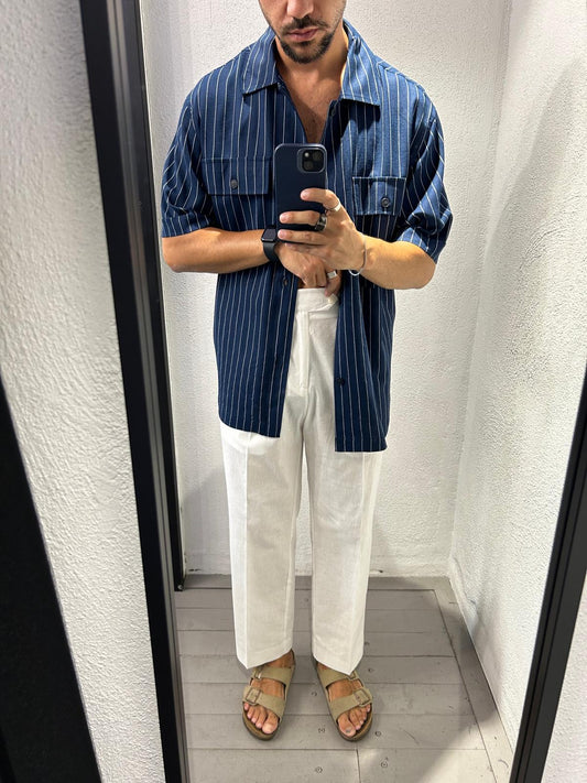 PANTALONE KOS IN LINO CON FONDO COMODO - 1194