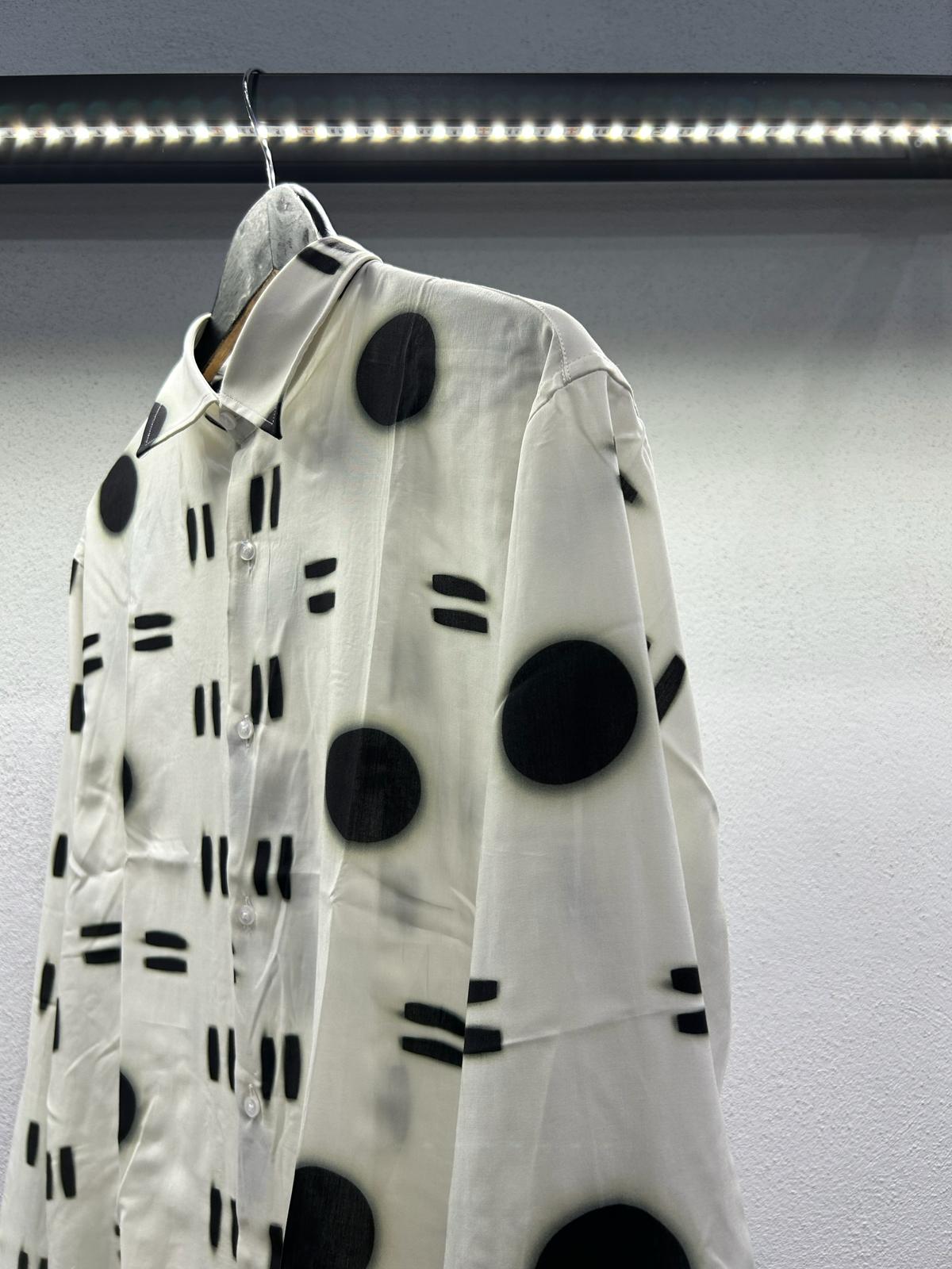 CAMICIA OVERSIZE IN VISCOSA FANTASIA - 1059
