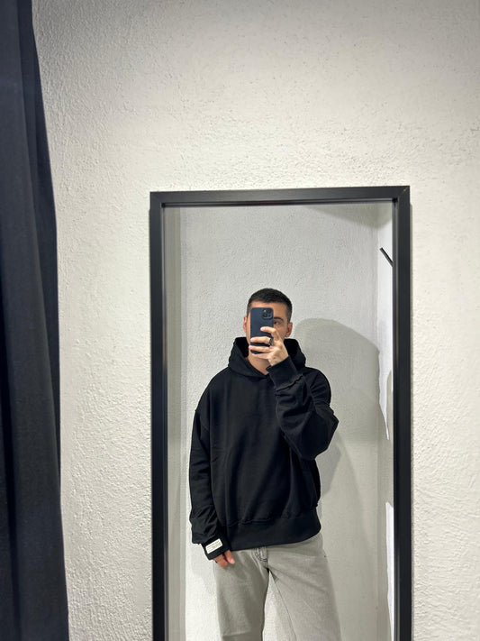 FELPA REVERSE CON CAPPUCCIO OVERSIZE - 1619