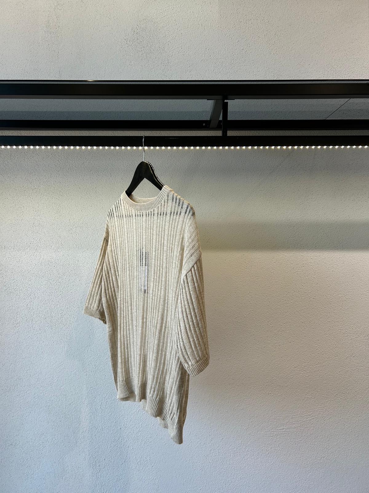 MAGLIA IN FILO A COSTE TRAFORATA - 1657