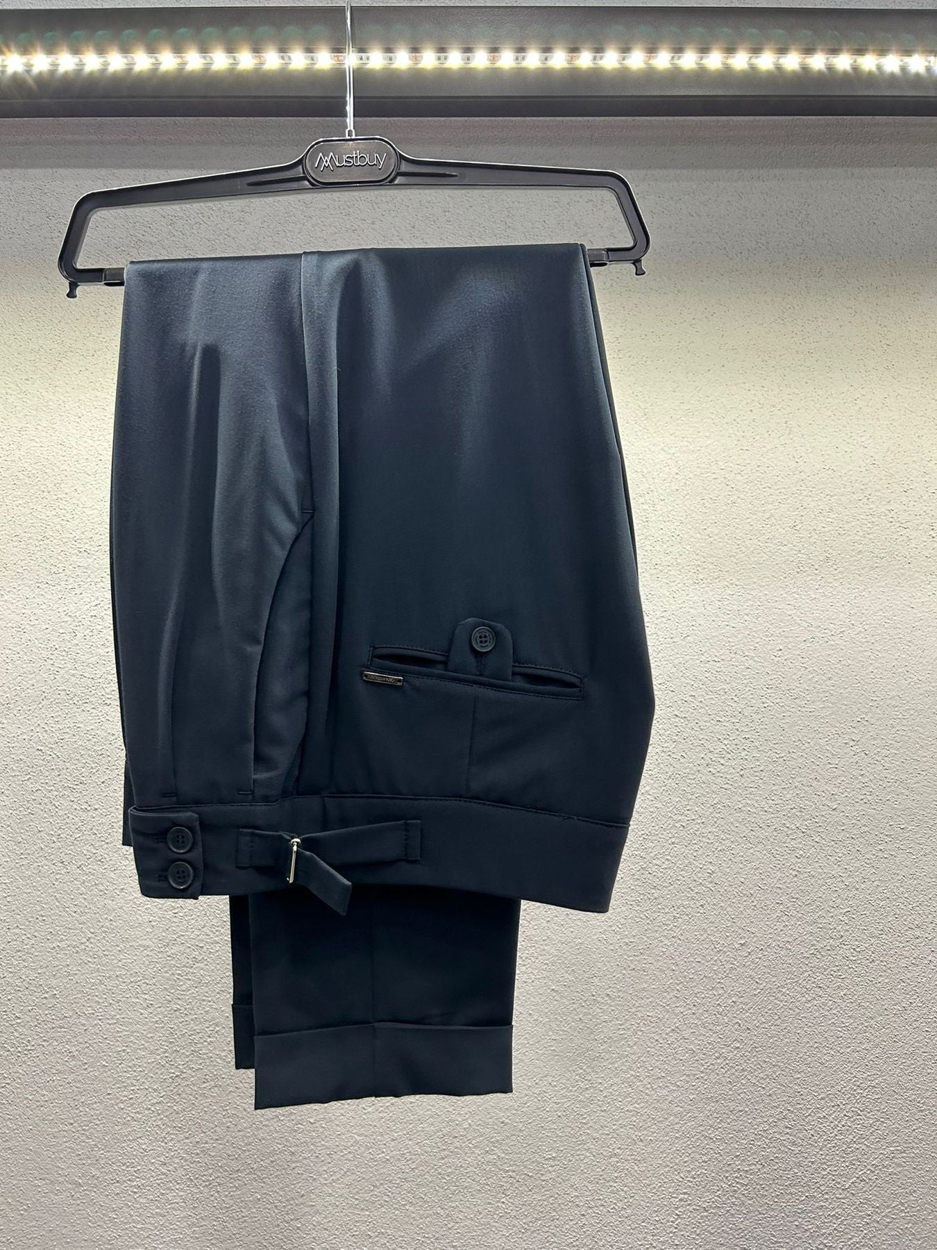 PANTALONE VITA ALTA CON FIBBIE - 1051