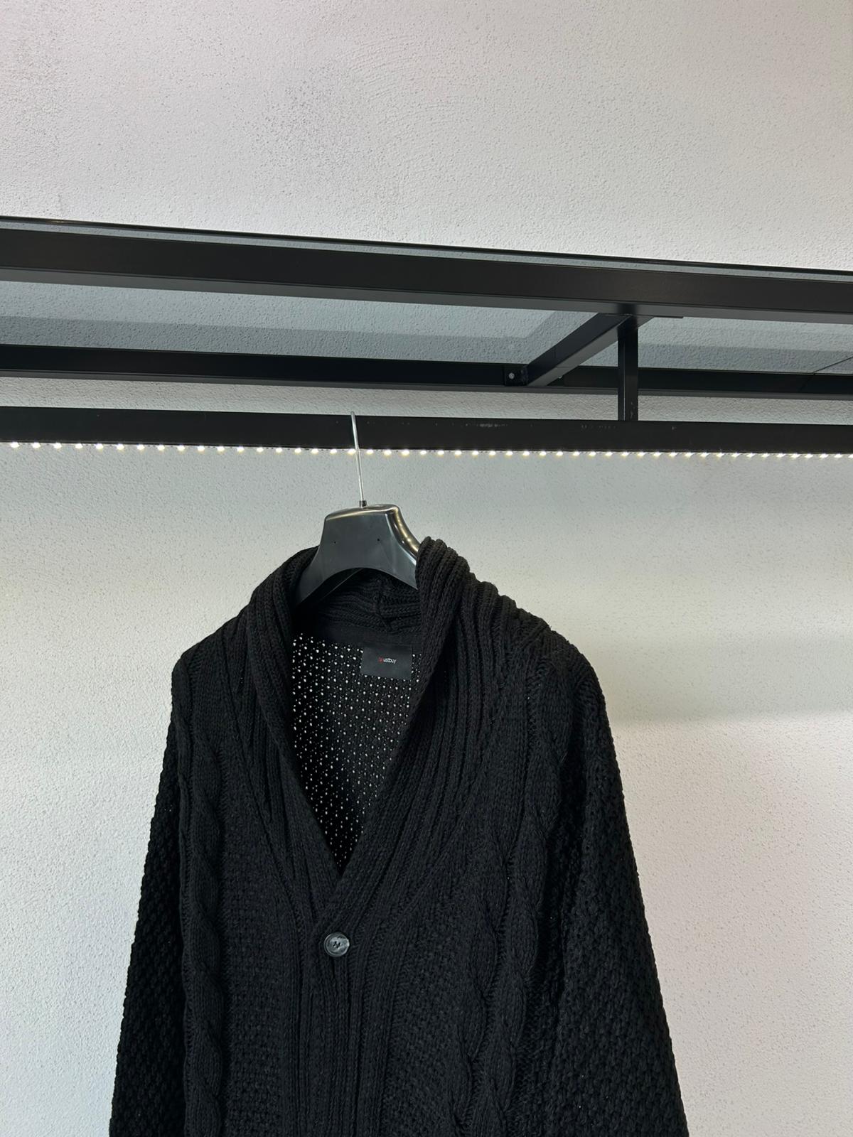 CARDIGAN SCIALLATO CON TRAMA - 1548
