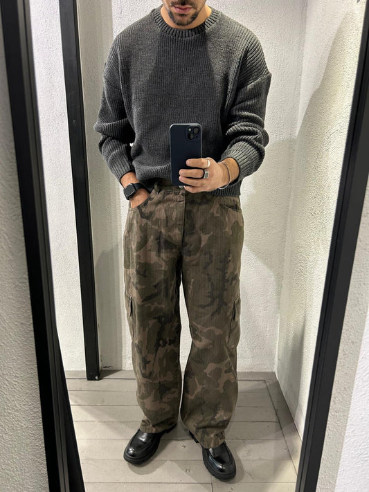PANTALONE CARGO MIMETICO - 1560