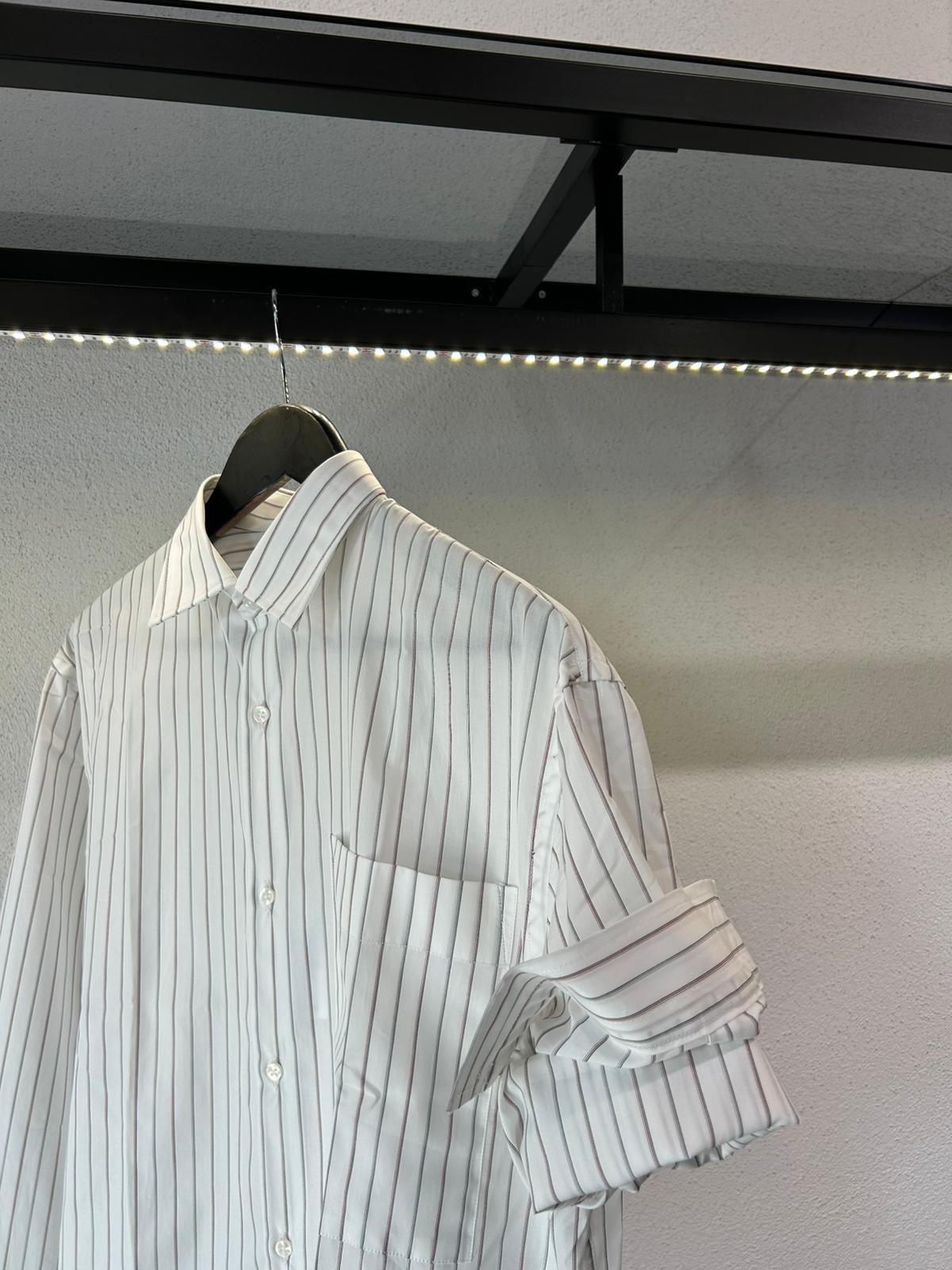 CAMICIA RIGATA OVERSIZE IN COTONE - 1520