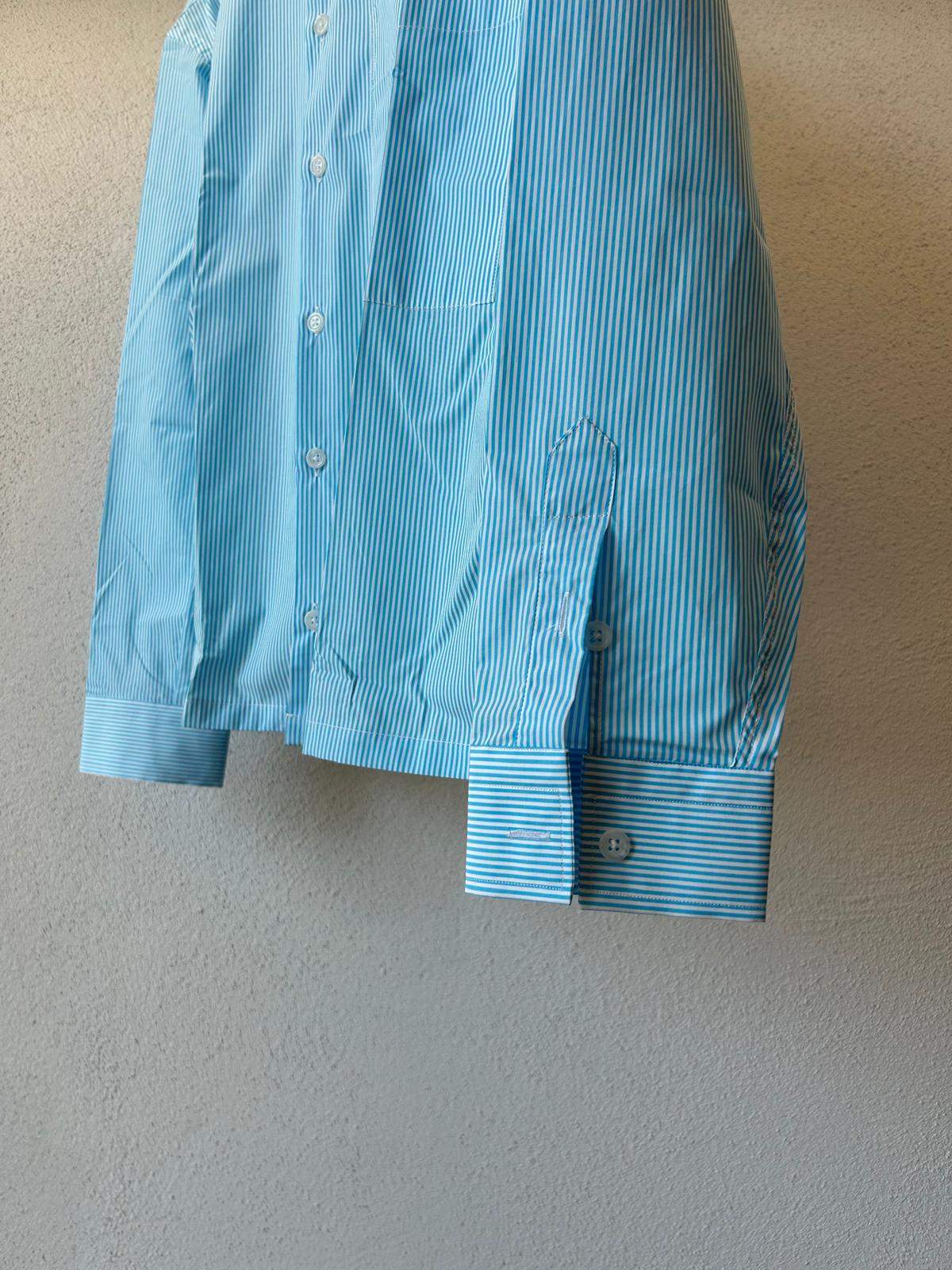CAMICIA CROPPED OVERSIZE RIGA STRETTA - 1319