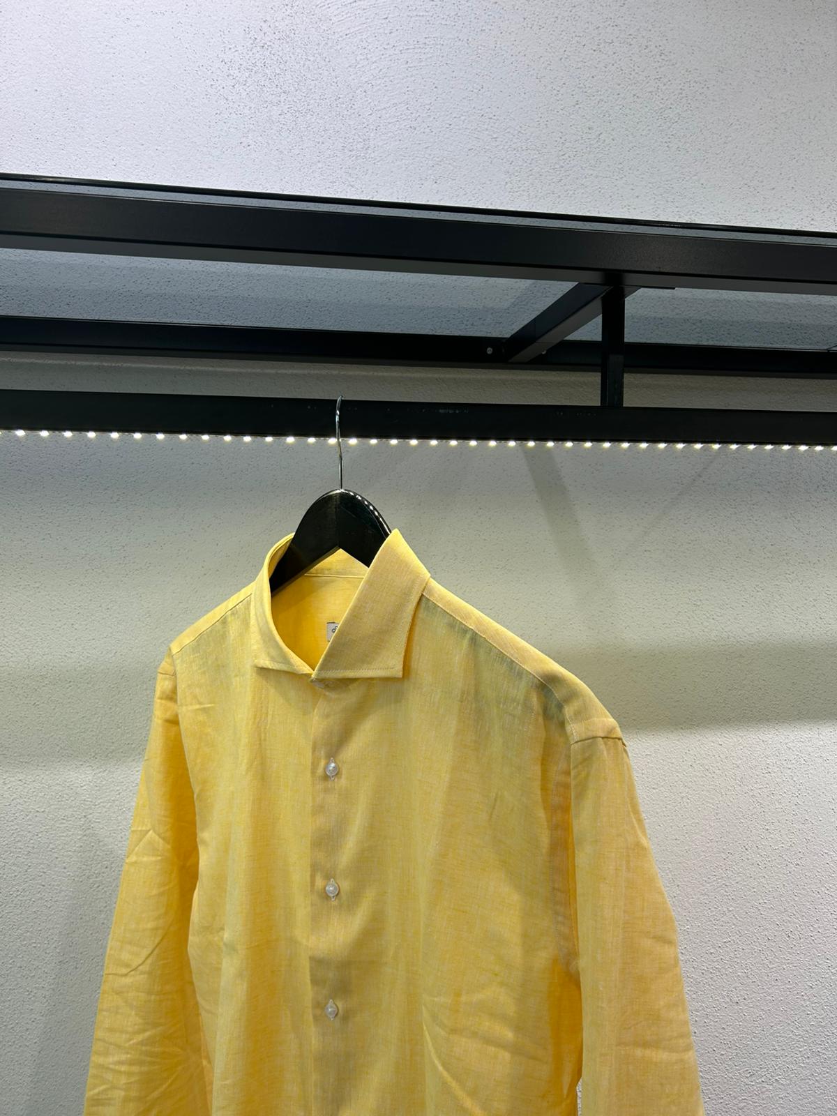 CAMICIA REGULAR IN LINO COLLO FRANCESE - 1392