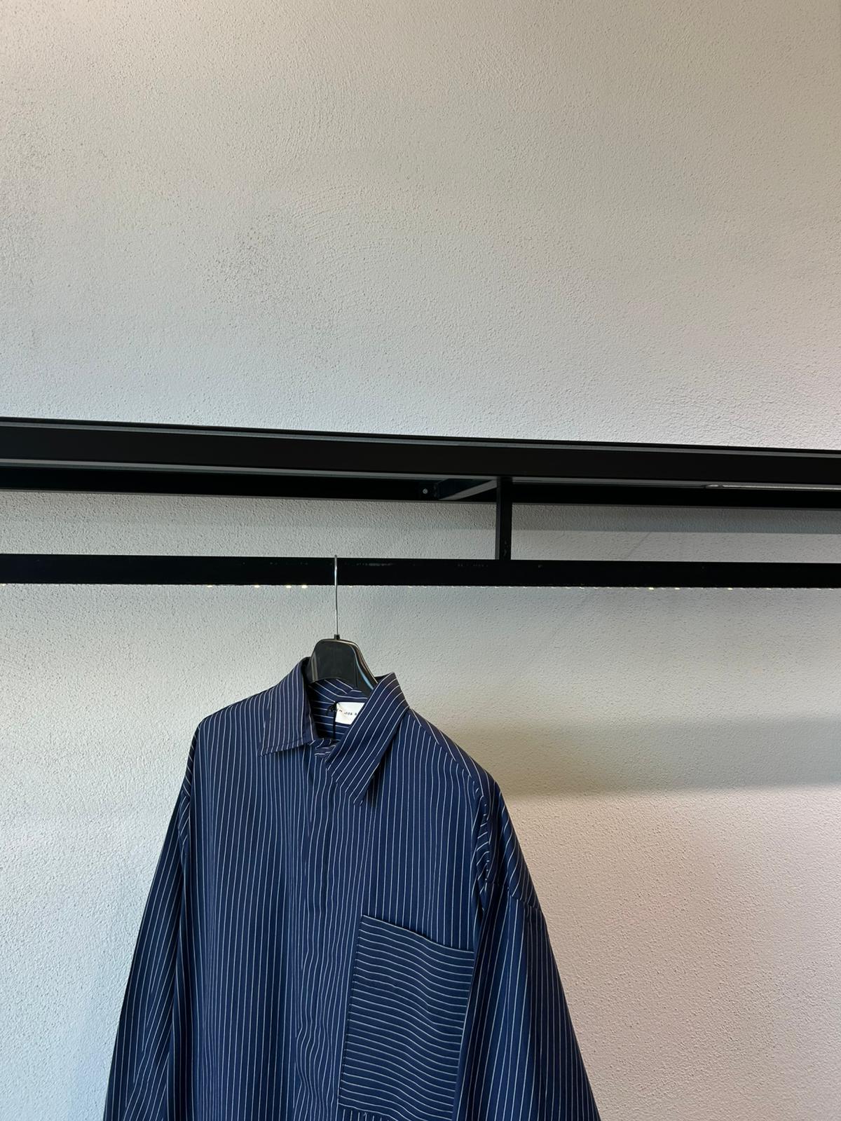 CAMICIA RIGATA OVERSIZE IN COTONE - 1612