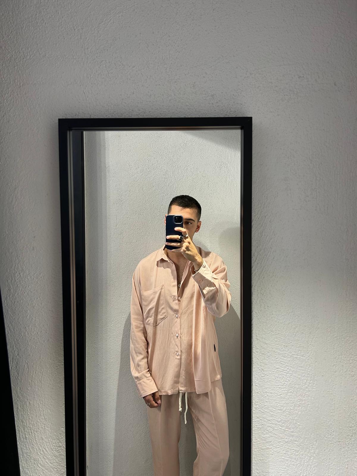 CAMICIA COMODA IN LINO E VISCOSA - 1159