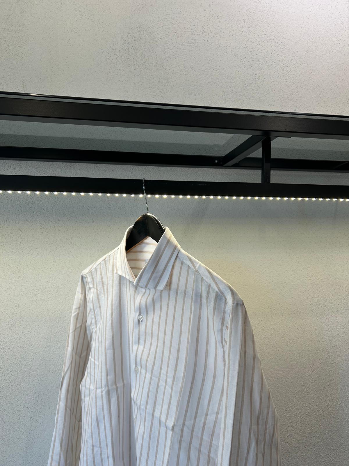 CAMICIA REGULAR IN LINO COLLO FRANCESE - 1392