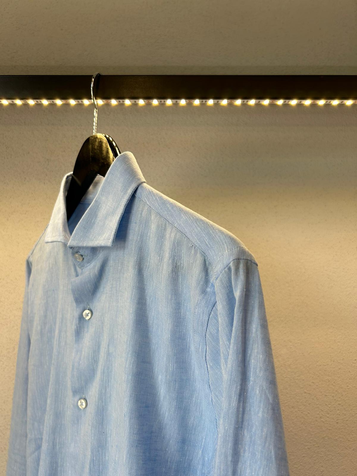 CAMICIA REGULAR IN LINO COLLO FRANCESE - 1118