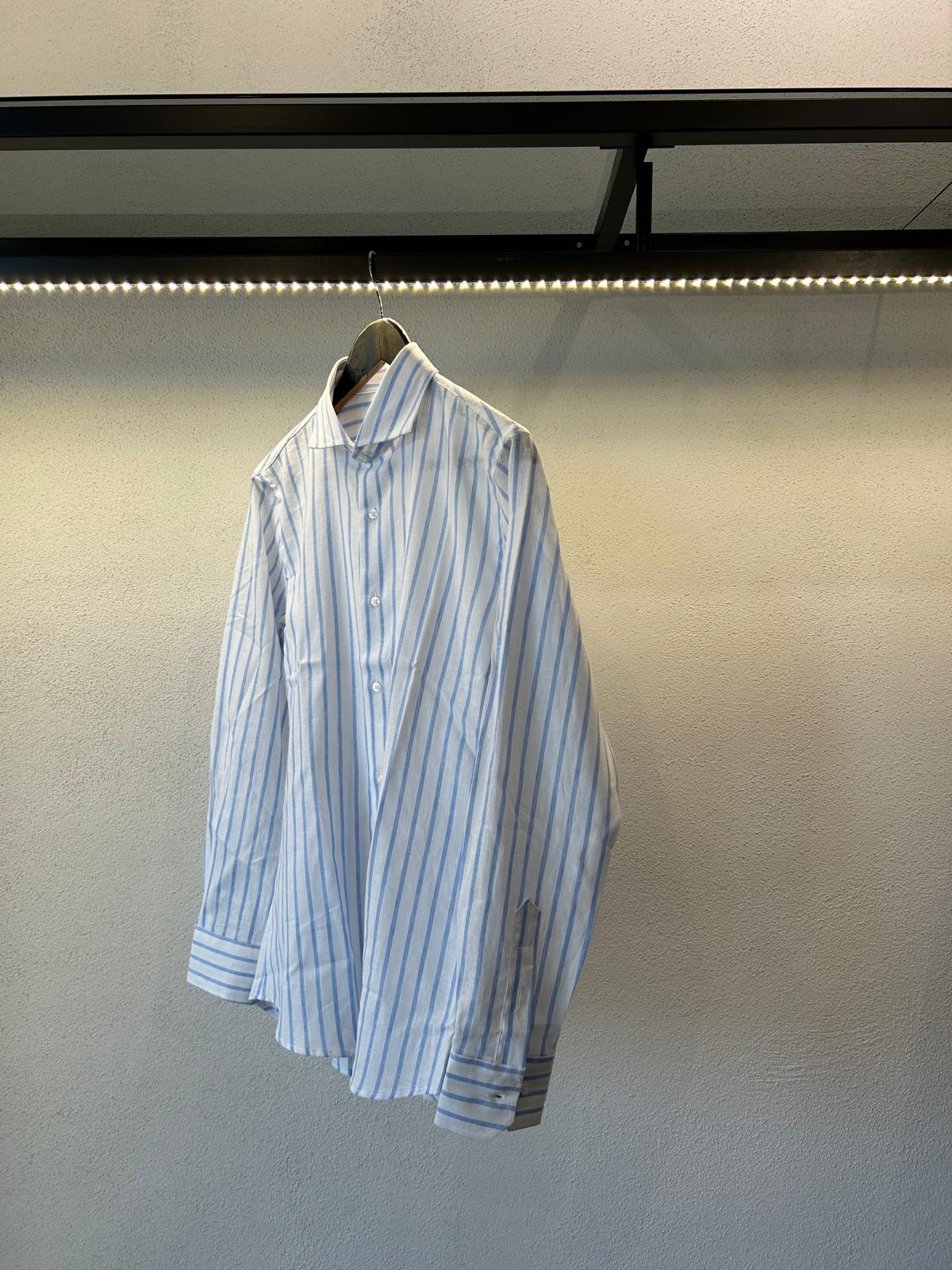 CAMICIA REGULAR IN LINO COLLO FRANCESE - 1392