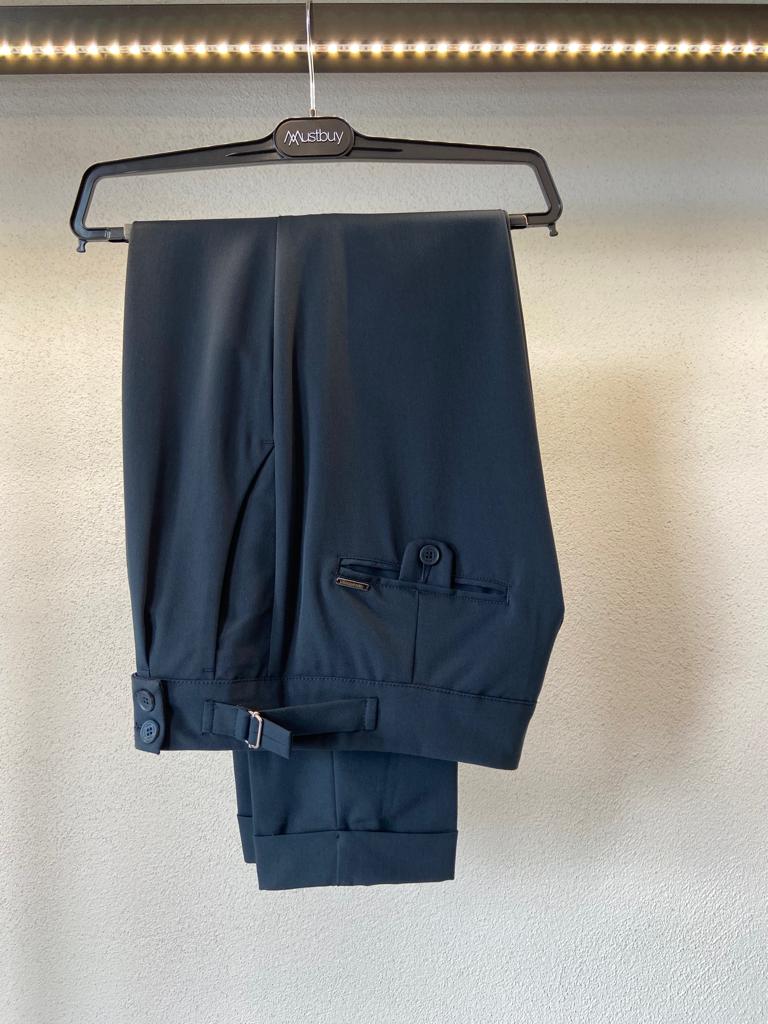 PANTALONE CLASSICO VITA ALTA CON FIBBIE