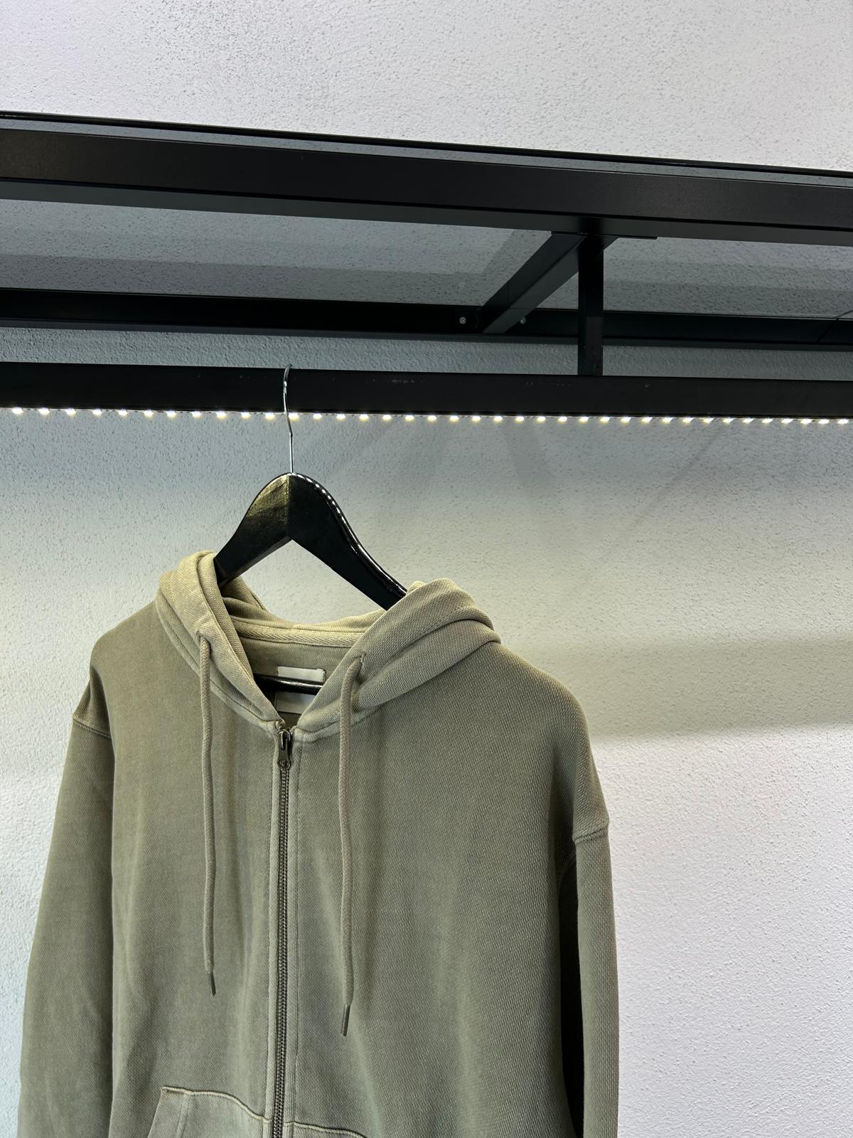 FELPA FADE ZIP E CAPPUCCIO - 1540