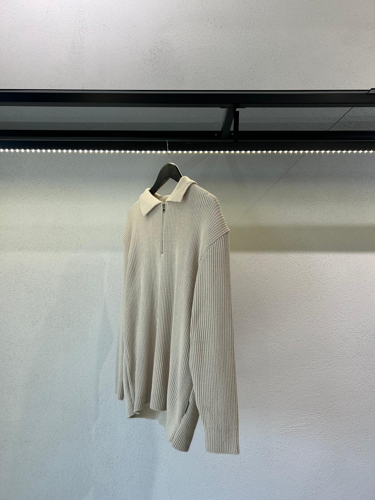POLO MISTO LANA CON ZIP - 1542